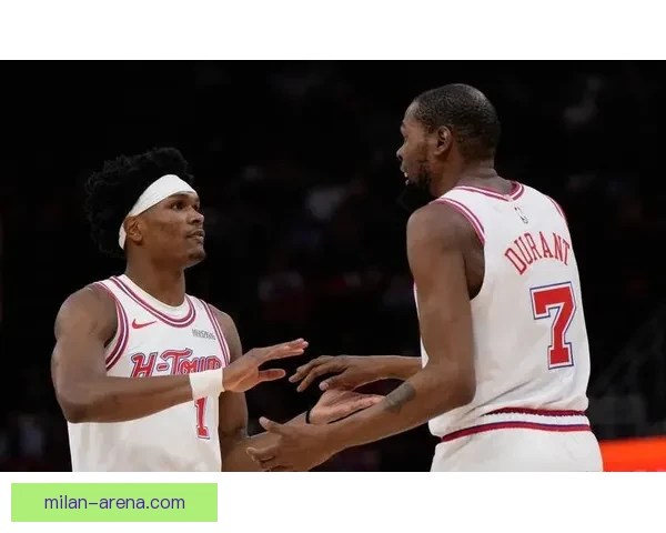 杜兰特豪取27分领火箭大胜尼克斯队友狂喜庆祝气氛沸腾